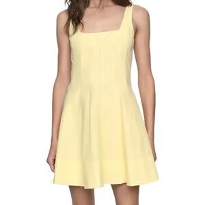 Rebecca Minkoff Selena Seamed Dress light yellow size 10